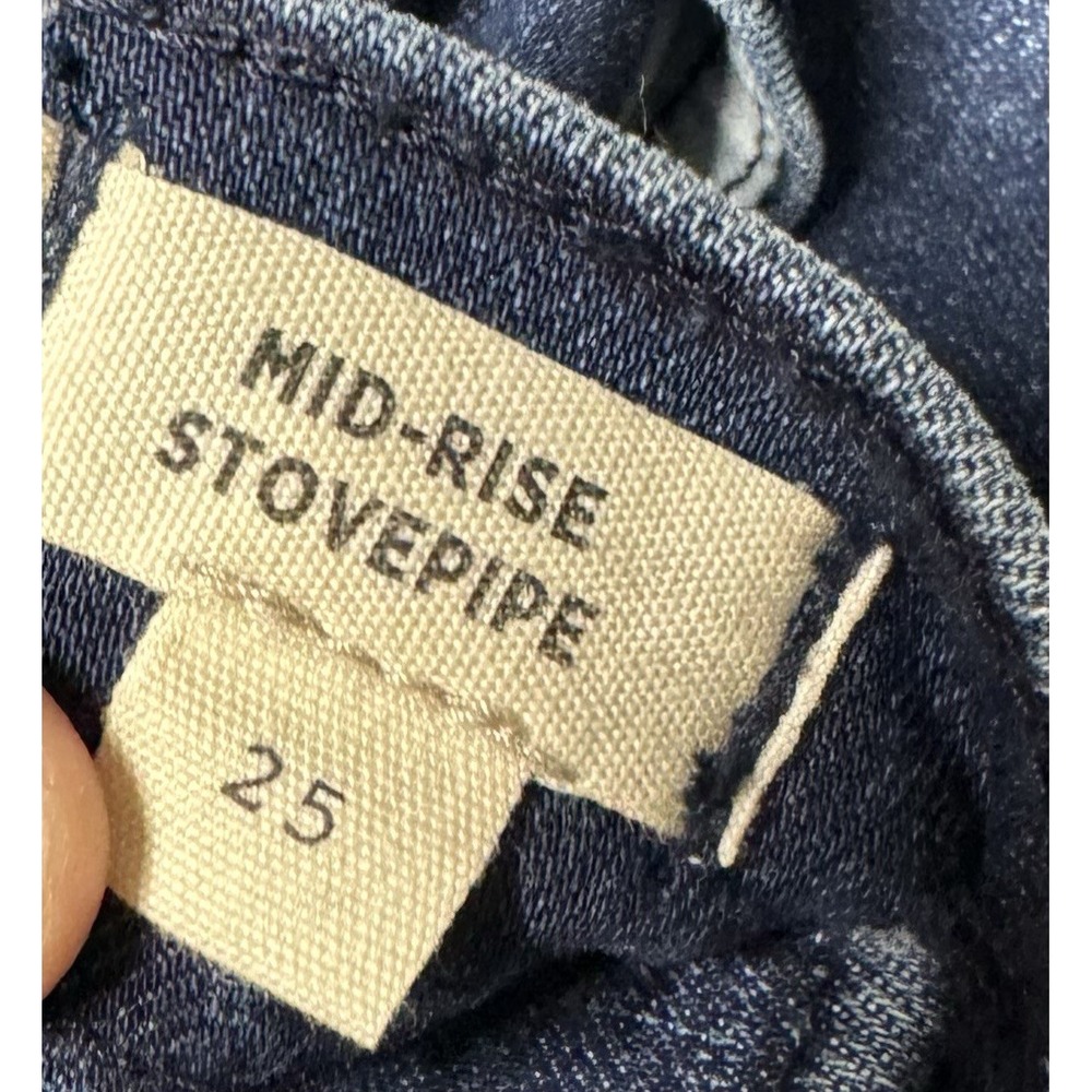 Madewell Mid Rise Stovepipe Jeans Womens Size 25 Ankle Crop - Picture 3 of 10